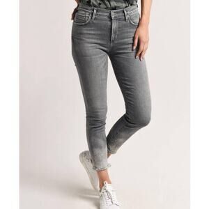New Citizens of Humanity Rocket Salt Stone High Rise Cropped Skinny Jeans 27